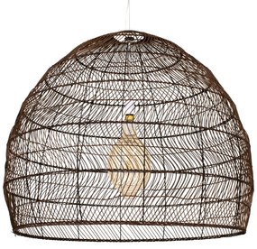 00967 GloboStar® GLOBOSTAR® MALIBU 00967 Boho Κρεμαστό Φωτιστικό Οροφής με Ντουί 1 x E27 AC 220-240V IP20 - Καφέ - Μ100 x Π100 x Y86cm