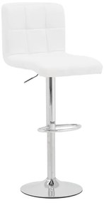 Σκαμπό μπαρ Remina πτυσσόμενο λευκό pu-βάση χρωμίου 44x44x112εκ 2αδα 44x44x112 εκ.