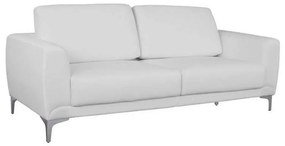 Καναπές Τριθέσιος Kenzie HM3121.32 White Pu Wood, Fabric