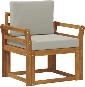 vidaXL Εξωτερικός καναπές Στερεό Ξύλο Ακακίας και Πολυεστέρ