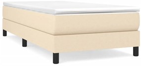 vidaXL Κρεβάτι Boxspring με Στρώμα Κρεμ 80 x 200 εκ. Υφασμάτινο