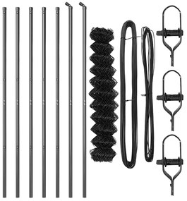 vidaXL Στύλος Περιφράξεων Γκρι 10 x 1,4 μ (60 x 60 χιλιοστά πλέγμα)