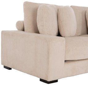 Γωνιακός Καναπές CRANFIELD Δεξιά γωνία Μπέζ Ριγέ ύφασμα 313x169x80Υεκ. 313x169x80 εκ.