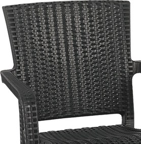 Πολυθρόνα Halcyon pakoworld PP ανθρακί