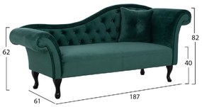 ΑΝΑΚΛΙΝΔΡΟ T.CHESTERFIELD NIOVI HM3008.03 ΚΥΠΑΡΙΣΣΙ ΒΕΛΟΥΔΟ-ΜΑΥΡΑ ΠΟΔΙΑ 187x61x82Υ