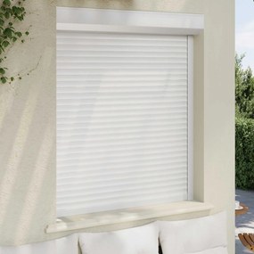vidaXL Ρολό εισόδου Λευκός 110 x 130 cm Αλουμίνιο και Πολυουρεθάνη
