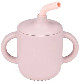 Ποτηράκι Με Καλαμάκι N875318 13x6x13,5cm Σιλικόνης Pink Nattou Silicone