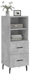 vidaXL Ντουλάπι Γκρι Σκυροδέματος 34,5x34x90 εκ. Επεξεργασμένο Ξύλο