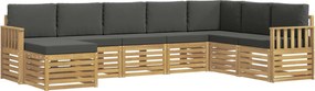 vidaXL Σειρά Καναπέ Εξωτερικού 8 pcs Άσπρο και Ανθρακί