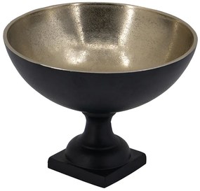 Artekko Zyra Μαύρο Διακοσμητικό Μεταλλικό Μπολ με Χρυσό (25x25x19)cm Artekko 49899