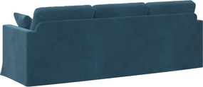 vidaXL Καναπές Μπλε 228 x 78 x 80 εκ Βελούδο