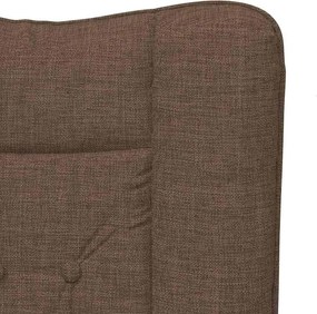 vidaXL Πολυθρόνα Καφέ 63 x 67 x 94 εκ. Ύφασμα και κόντρα πλακέ