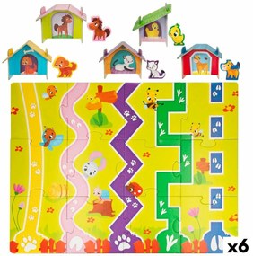 Παιδικό παζλ Lisciani Giochi 48 x 1 x 36 cm Φάρμα 12 Τεμάχια 27 Τεμάχια (x6)