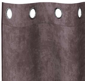 vidaXL Κουρτίνα με κουρτίνες 2 pcs Καφέ 245 x 140 εκ. Βελούδο