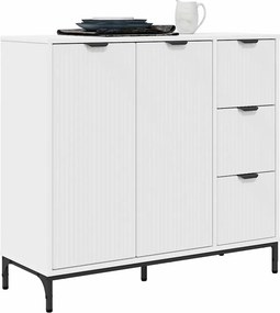 vidaXL Πλαϊνό γραφείο Λευκό 89,5 x 33 x 82 εκ. Επεξεργασμένο ξύλο