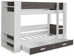 Κουκέτα Henderson 141, Δύο ορόφων, Γκρι, 80x180, Ξύλο, Πλαστικοποιημένη μοριοσανίδα, Τάβλες για Κρεβάτι, 94x210x160cm, 89 kg, Ξύλο: Πεύκο | Epipla1.gr