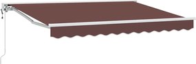 vidaXL Σκελετός Τέντας Καφέ 250 x 200 cm Πολυεστέρας με Επικάλυψη PU