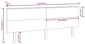 vidaXL Κεφαλάρι Κρεβατιού Λευκό 204x6x82,5 εκ. Μασίφ Ξύλο Πεύκου