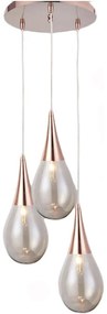 Φωτιστικό Οροφής Avantgarde OD53423RCP Copper Metal, Glass