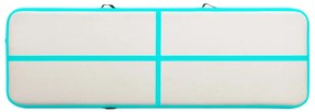 vidaXL Στρώμα Ενόργανης Φουσκωτό Πράσινο 500x100x15 εκ. PVC με Τρόμπα