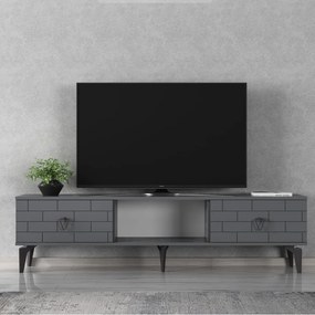 Stewehome Ραφιέρα τηλεόρασης με 2 πόρτες και ράφι 150x30x45 cm