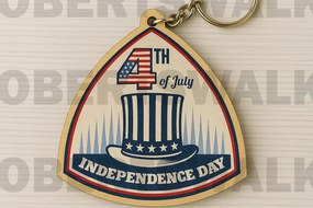 Intra απο ξύλο plywood 3mm-4mm πάχος 4 Ιουλίου Independence Keychain Δίασταση 6x6 cm INTRAFABR-122668635