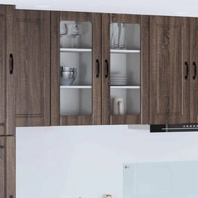 vidaXL Ραφιέρα τοίχου PORTO 2 pcs Καφέ δρυς Επεξεργασμένο Ξύλο