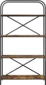 vidaXL Ράφι Βιβλίων 4 επιπέδων 80 x 30 x 146 εκ Επεξεργασμένο ξύλο