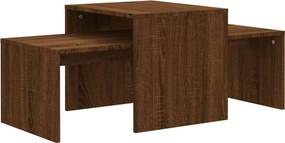 vidaXL Τραπεζάκια Σαλονιού Σετ Καφέ Δρυς 100x48x40 εκ. Επεξεργ. Ξύλο