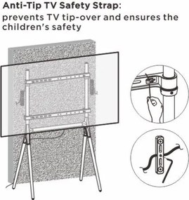 BRATECK βάση τηλεόρασης δαπέδου FS12-46F-01, 49-70", έως 40kg