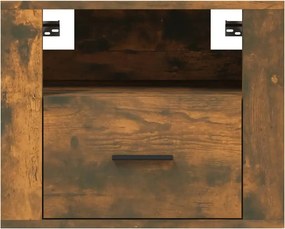 vidaXL Κομοδίνο Επιτοίχιο Καπνιστή Δρυς 50x36x40 εκ.