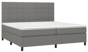 ΚΡΕΒΑΤΙ BOXSPRING ΜΕ ΣΤΡΩΜΑ ΣΚΟΥΡΟ ΓΚΡΙ 200X200 ΕΚ. ΥΦΑΣΜΑΤΙΝΟ 3141802