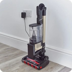 Σκούπα όρθια Shark Stratos True Pet Flexology IZ400EUT, 309W, 0.7L, 60 λεπτά αυτονομία, Clean Sense IQ, Pet Pro, LED, Powerfins, Dark Grey/Champagne