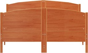 vidaXL Σκελετός Κρεβ. Χωρίς Στρώμα Καφέ Κεριού 160x200 εκ Μασίφ Πεύκο
