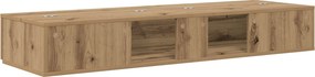 vidaXL Γραφείο Στούντιο Artisan Δρυς 130 x 40 x 19,5 εκ.