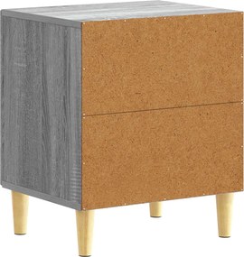vidaXL Κομοδίνο 2 τεμ. Γκρι Sonoma 43 x 34,5 x 50 εκ