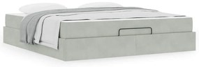 vidaXL Σκελετός Κρεβατιού Άλλο Ανοιχτό γκρι 180 x 200 cm Βελούδο
