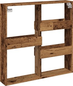 vidaXL Ντουλάπι Τοίχου Όψη Παλαιού Ξύλου 80x15x80 εκ. Επεξ. Ξύλο