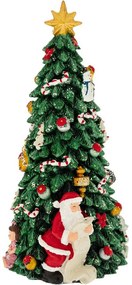 Διακοσμητικό Δεντράκι Κουρδιστό Με Φως Κίνηση & Μουσική 90497 9,5x9,5x21cm Green