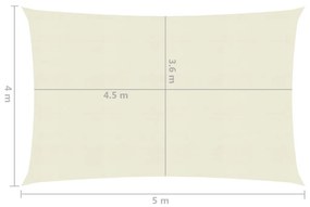 Πανί Σκίασης Κρεμ 4 x 5 μ. από HDPE 160 γρ./μ²  - Κρεμ