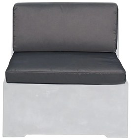 CONCRETE Set Μαξιλάρια Καρέκλας, Γκρι Ύφασμα Water Repellent - 2 Tεμάχια