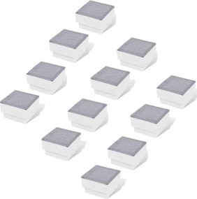vidaXL Χωνευτά Φώτα LED 12 τεμ. 100 x 100 x 68 χιλ.