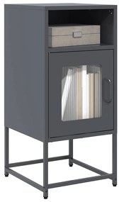 vidaXL Κομοδίνο ανθρακί 36x39x78 cm από χάλυβα ψυχρής έλασης