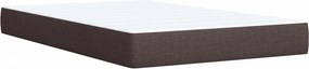 vidaXL Κρεβάτι box spring με στρώμα Σκούρο Καφέ 120 x 200 cm Ύφασμα