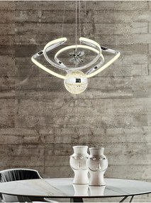 Drone Κρεμαστό Φωτιστικό LED Χρώμιο 3 Χρωμάτων 40x70x70 cm