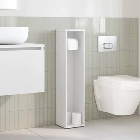 vidaXL Ντουλάπι Μπάνιου με Στήριγμα Ρολού Λευκό 20,5 x 20 x 90 εκ.
