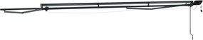 vidaXL Manual Awning Frame with Solar LED 5 x 3,5 m Ανθρακί