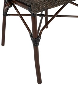 Καρέκλα PRETORIA C5718 Μεταλλική Bamboo Look Καφέ 54x62x89 εκ. 54x62x89 εκ.