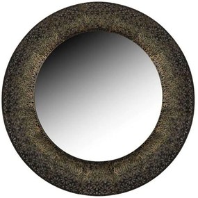 Καθρέπτης Στρογγυλός Lace 278-123-011 58x4x58cm Bronze Μέταλλο,Γυαλί