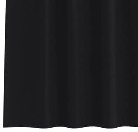 vidaXL Κουρτίνες με κουρτίνες 2 pcs Μαύρο 245 x 140 εκ. Πολυεστέρας